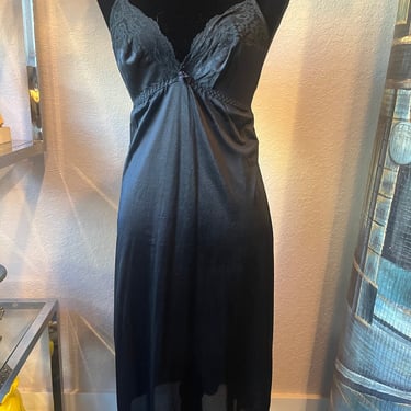 Maidenform Vintage Slip Dress, Black Slip Dress, Lace Slip Dress, Satin Slip Dress, Vintage Lingerie, Black Lingerie, Vintage Fashion 