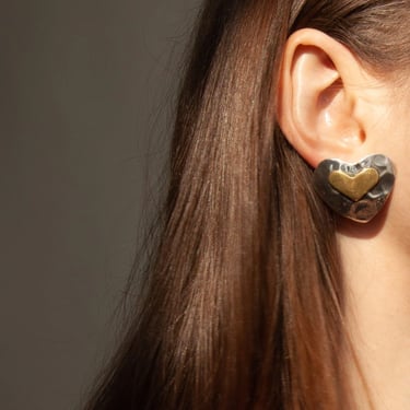 2788a / sterling silver heart earrings 