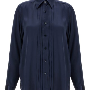 Tom Ford Women Pleated Plastron Shirt