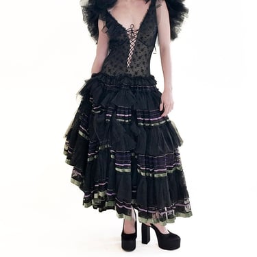 1977 Flamenco Style Corseted Dress worn by Monique Van Vooren 