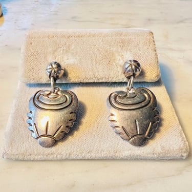 1940s Mexico Silver Earrings pierced 