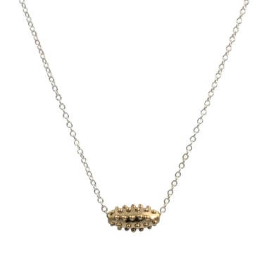 Dotted Bead Necklace - Brass