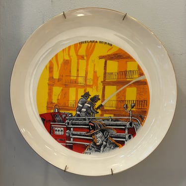1973 Commemorative NYFD Dinner Plate-Chelsea Burns