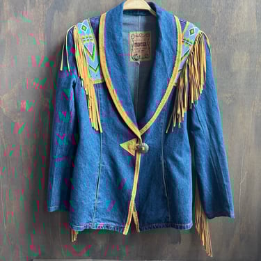 Frontier Denim Fringed Set