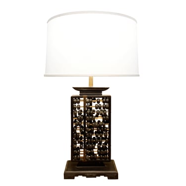 Abacus Table Lamp with Brass Accents 1940s - SOLD