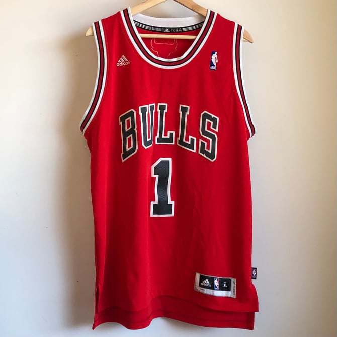 adidas Derrick Rose Chicago Bulls Red Swingman Basketball Jersey