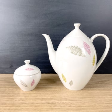 Arzberg coffee pot and sugar bowl - vintage china 