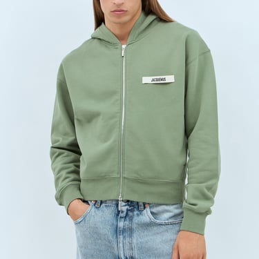 Jacquemus Men Le Hoodie Zip Gros Grain Sweatshirt