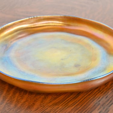 Louis Comfort Tiffany Favrile Iridescent Art Glass Plate or Tray