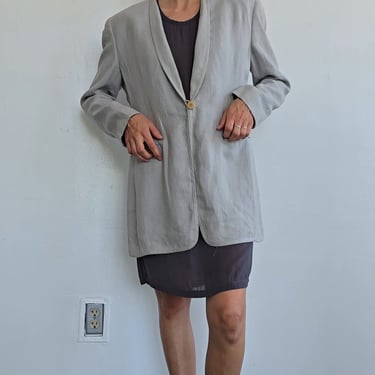 Armani Pewter Linen Blazer (L)