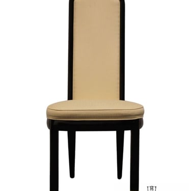 HENREDON FURNITURE Scene III Asian Chinoiserie 45″ Black Lacquered Dining Side Chair 4401-28 