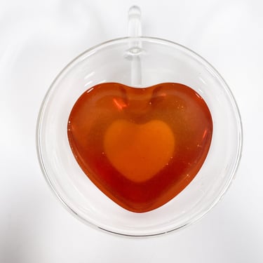 Clear Glass Mug with Heart Shape Interior