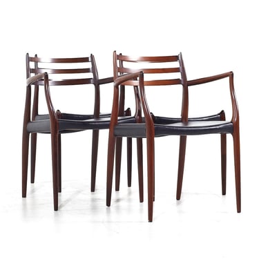 Niels Moller Model 78 & 62 Mid Century Danish Rosewood Dining Chairs - Set of 4 - mcm 