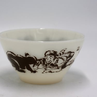vintage fire king Davy Crockett bowl 
