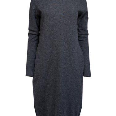 Autumn Cashmere - Charcoal Grey Cashmere Long Sleeve Dress Sz M