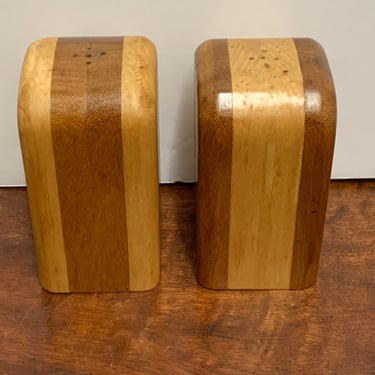 Mid Century Woden Salt and Pepper Shakers 