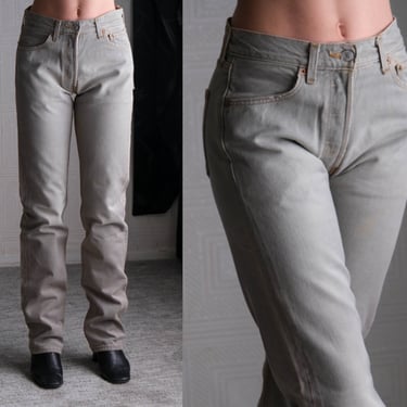 Vintage LEVIS Light Grey Wash 501 High Waisted Jeans Unworn New w/ Tags | Size 28x34 | DEADSTOCK | 2000s Y2K Levis Unisex Denim 