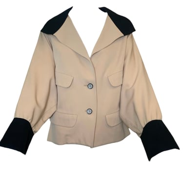 Karl Lagerfeld Era Chloé 80s Beige & Black  Jacket