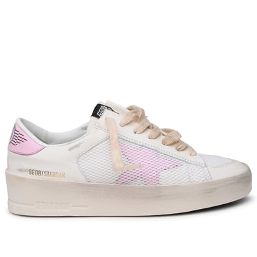 Golden Goose Woman Stand-Up Sneakers In White Leather Blend