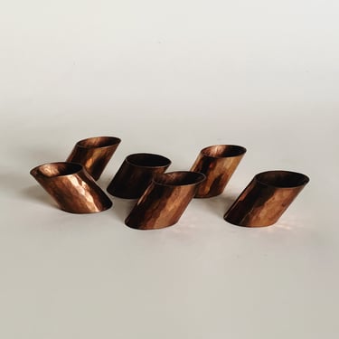 COPPER NAPKIN RINGS - Two Sets Available, Sold Separately. 