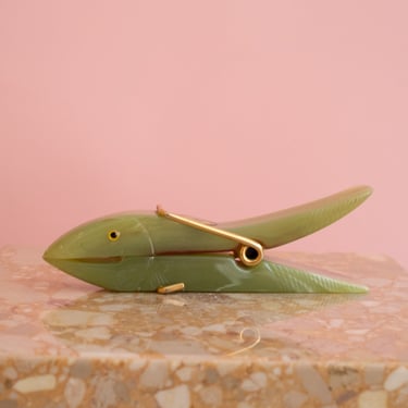 Rare Vintage Bakelite Catalin Fish Clip Clothespin/Paperweight