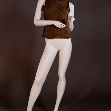 1990s Todd Oldham Jeans knit sweater vest with pattern front 