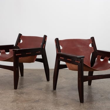 Sergio Rodrigues Kilin Chairs in Cognac Leather 