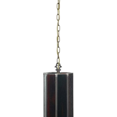 Traditional Leaded Multi Colored Stained Glass Lantern Pendant Light