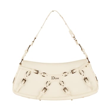 Dior White Bondage Shoulder Bag