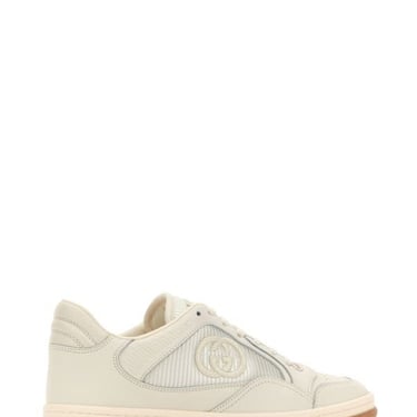 Gucci Man Chalk Fabric And Leather Mac80 Sneakers