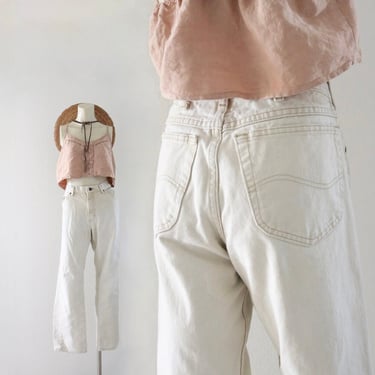 oat LEE jeans - 32 - beige tan cream womens vintage 90s y2k denim pants 