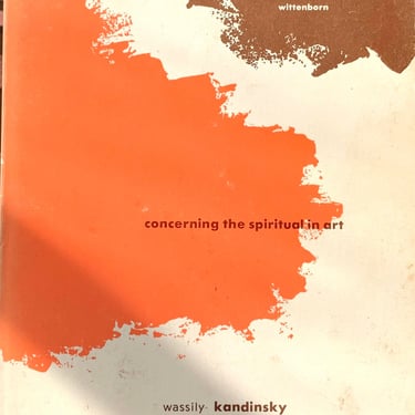 Concerning the Spiritual in Art by Wassily Kandinsky, Documents of Modern Art, Softcover 1976 