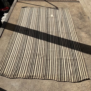 Grey Striped Flatstitch Rug 100x63