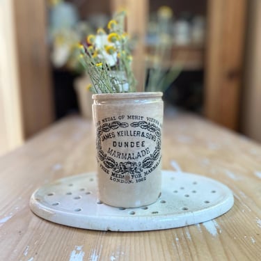 Lovely rustic tea stained oval strainer, drainer 