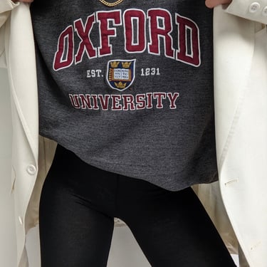 Vintage Embroidered Oxford University Sweatshirt