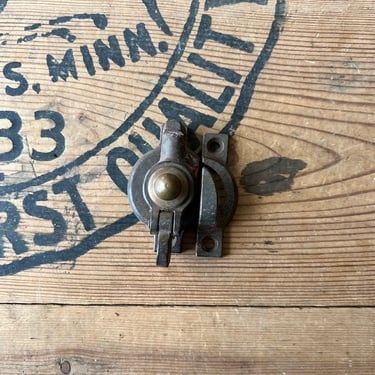 1890s Victorian Era Cast Iron Sash Lock Window Hardware 