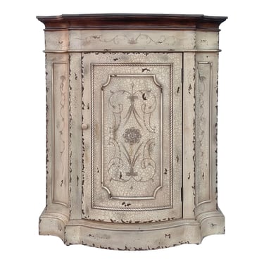 Tall Narrow Rustic European Console Cabinet 