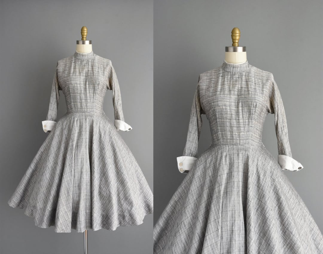 Gray vintage dress best sale