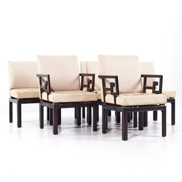 Michael Taylor for Baker Greek Key Dining Chairs - Set of 8 - mcm 