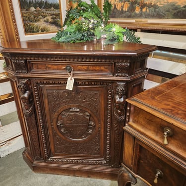 Antique Cabinets, Corner, Set of 2, Italian Renaissance Revival, Early 1900s!!