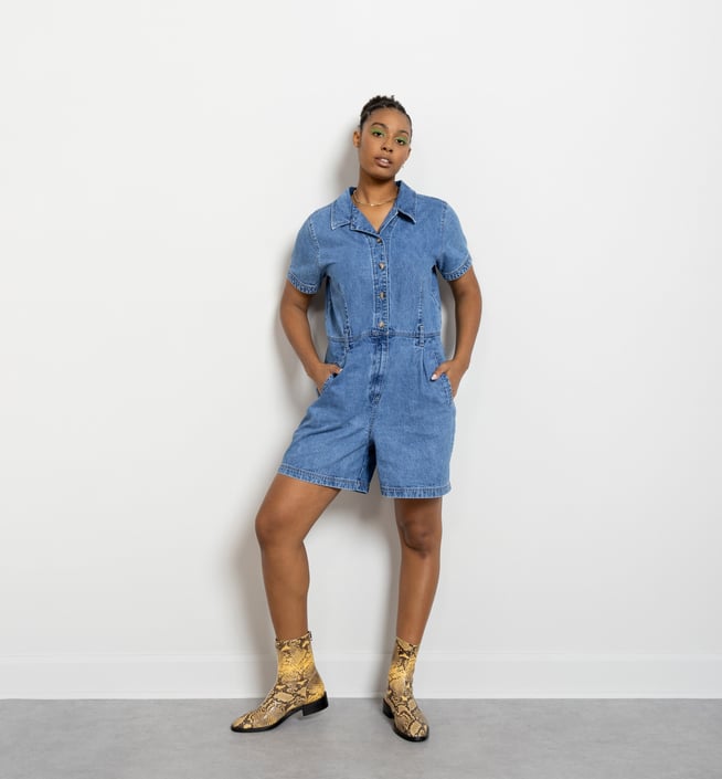 【Anyone more】[A/M] Coty Vintage Denim One Piece lg