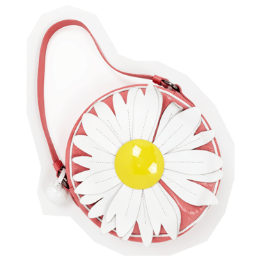 Moschino pink leather daisy bag