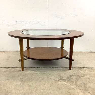 Vintage Italian Coffee Table With Tapered Legs 