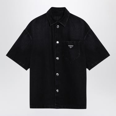 Prada Black Denim Shirt Men