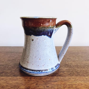 Vintage Handmade Stoneware Pottery Mug 