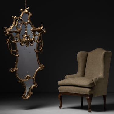 Gilded Mirror / Wingback Chair