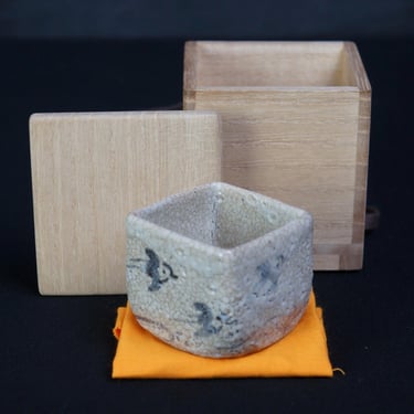 Japan Tea Shinoyaki ceramic Yunomi 1950 Chidori Sencha cup 