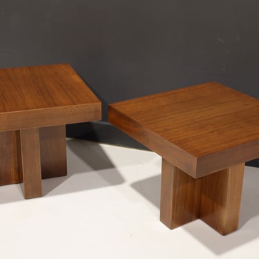 Pair of Cruciform Occasional Tables by Milo Baughman