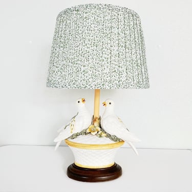 Midcentury Italian Birds Lamp & Shade 