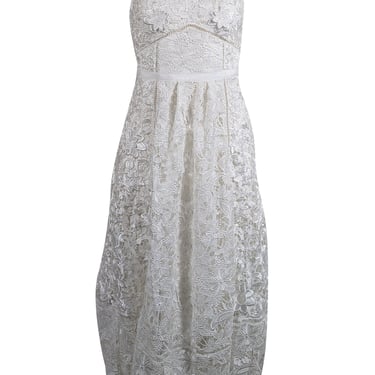 Ted Baker - Ivory Eyelet Lace Midi Dress Sz 4